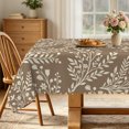 thumbnail image 1 of Brown Botanical Print Rectangle Tablecloth,60x70 Inch,Waterproof Wrinkle‑Resistant Table Cover for Dining Room Home Decor, 1 of 7