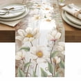 thumbnail image 1 of Brown Botanical Table Runner - 90 Inch Long, Kitchen Dining Table Runner Dresser Scarves, Spring Floral Retro Watercolor Farmhouse Decor for Coffee Tables Wedding Party Banquet, 1 of 8