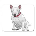 thumbnail image 1 of Brown Breed Color Sketch of White Bull Terrier Dog Sitting The Red Drawing Mousepad Mouse Pad Mouse Mat 9x10 inch, 1 of 3