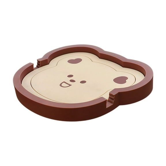 Brown Brown Car Dashboard Phone Holder Pad Non Slip Mat Navigation Support Stand 5.9X5.1X0.6 Inch