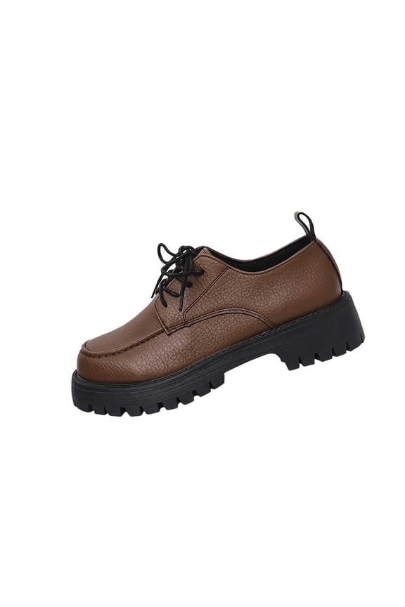 Brown Brown Frosted Finish Loafers With A Wide Heel And Comfortable Fit, Ideal For Both Work And Weekend Wear