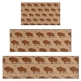 thumbnail image 1 of Brown Buffalo Pattern Kitchen Rugs Sets Of 3,Kitchen Runner Rugs Non Skid Washable,Decorative Kitchen Floor Mats for Kitchen,Sink,Laundry,17"x30"+ 17"x47" + 17"x59", 1 of 6