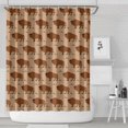 thumbnail image 1 of Brown Buffalo Pattern Shower Curtain 72"x84" ,Bathroom Decorative Shower Curtains Set with 12 Hooks,Modern Waterproof Washable Shower Curtain, 1 of 6
