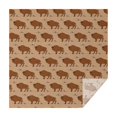 thumbnail image 1 of Brown Buffalo Pattern Square Tablecloth,Waterproof Square Table Cover,Wipeable Spillproof Washable Table Cover for Home Kitchen Party Decor 42"X42"(107x107cm), 1 of 6