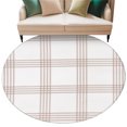 thumbnail image 1 of Brown Buffalo Plaid Round Rug 5ft Washable Circle Kitchen Rugs Non Slip Farmhouse Checkered Watercolor Large Area Rug Indoor Floor Carpet for Bedroom Living Room Home Office Dining Room Nursery, 1 of 9