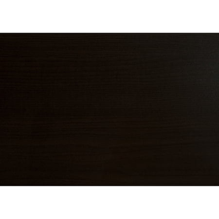 Brown C-shaped Table, Solid Metal Base - Provides Stability in Living Room