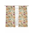 thumbnail image 1 of Brown Camels Sheer Curtains 2 Panels Set Retro Date Coconut Tree Leaf Red Aloe Vera Linen Texture Sheer Window Curtains Light Filtering Rod Pocket Voile Drapes for Bedroom Living Room 52"X72", 1 of 8