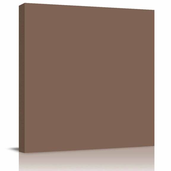 Brown Canvas Artwork Painting Art, Minimalist Style Square Framed Wall Decorations Prints Picture for Bedroom Kitchen Living Room, 16x16 in
