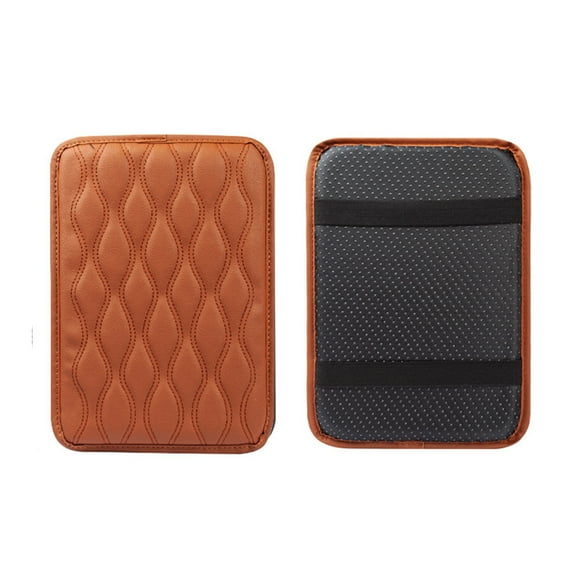 Brown Car Armrest Box Pad, Universal Center Console Cover for Most Vehicle, Suv, Truck, Car, Waterproof Armrest Cover Pad, Car Armrest Seat Box Cover Protector (1Pc)