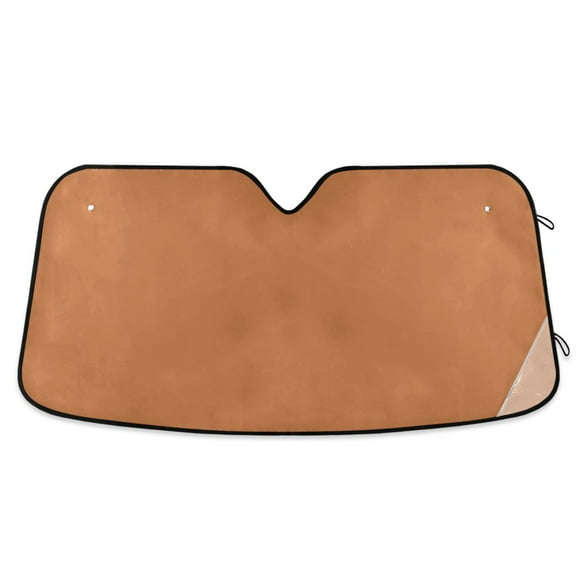 Brown Car Windshield Sun Shade Foldable Car Front Window Visor Heat and UV Protection 53x23.5