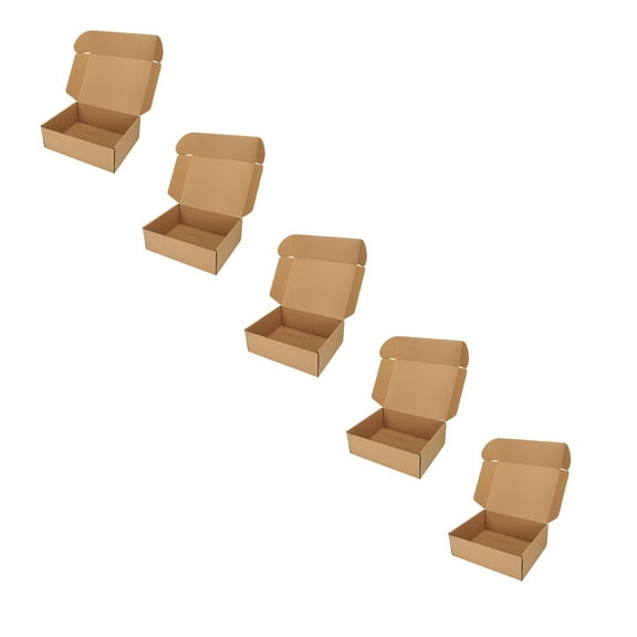 Brown Cardboard Packaging Boxes 12*9*4 in– Small Durable Mailing & Storage Boxes for Office, Crafts, Toys, Gifts, DIY Packaging, Household Organization 5 PCS