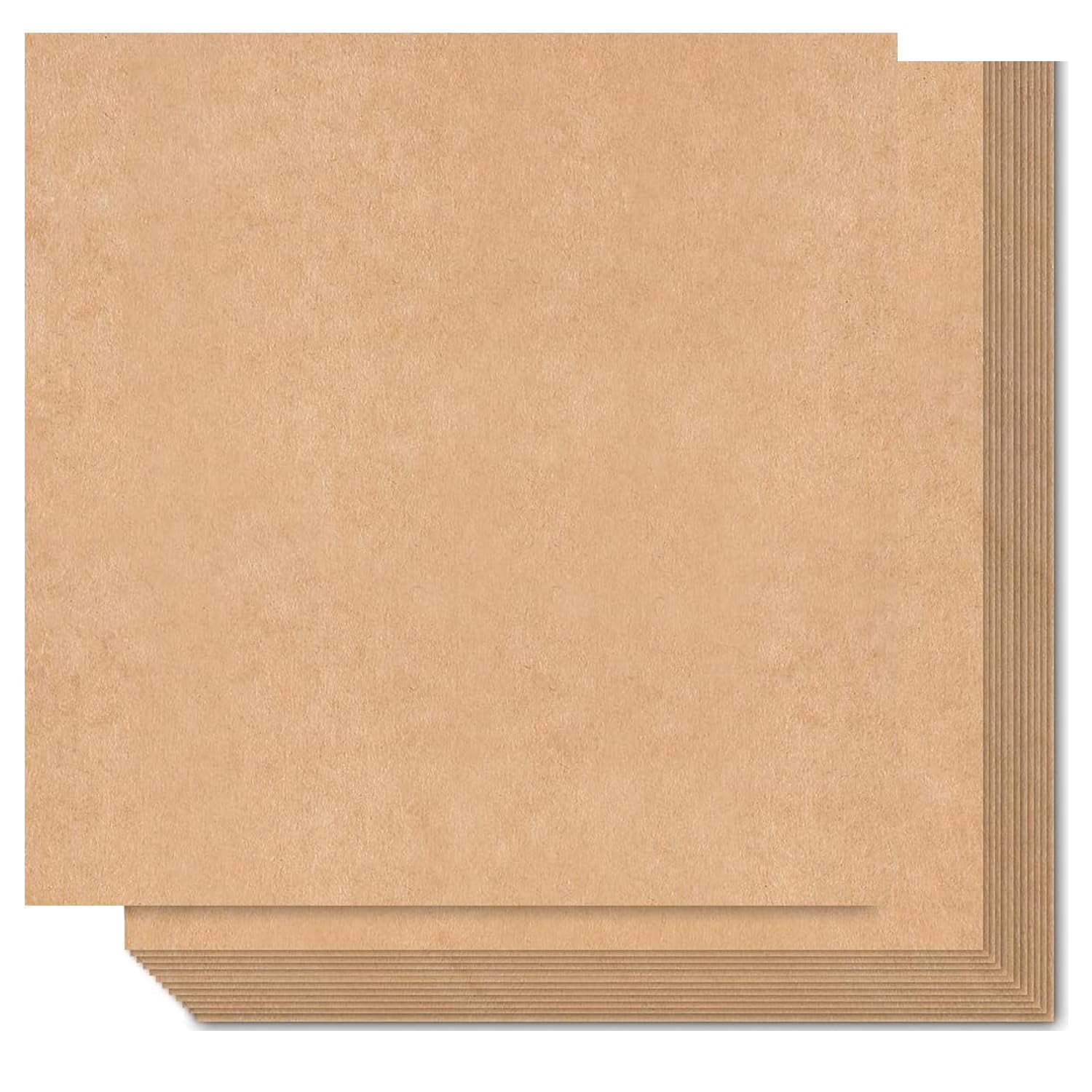 Brown Cardstock Craft Paper 20 Sheets 12x12in Heavy Weight 235gsm 80lb ...