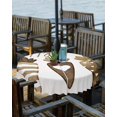 thumbnail image 1 of Brown Carrot Easter Outdoor Tablecloth - 60x60 Inch Square Dining Table Cover, Happy Easter Spring Waterproof Outdoor Table Cloth with Umbrella Hole & Zipper for Picnic/Patio/Party, 1 of 1