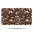 thumbnail image 1 of Brown Cartoon Dinosaurs Fossils Pattern Bathroom Rugs Mat,Non Slip Microfiber Bathroom Rug,Rubber Backing,Soft Bathroom Mats for Bathroom Floor,Tub and Shower,17x30in(43x75cm), 1 of 5