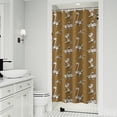 thumbnail image 1 of Brown Cartoon Dinosaurs Fossils Pattern Shower Curtain 36"x72" ,Bathroom Decorative Shower Curtains Set with 12 Hooks,Modern Waterproof Washable Shower Curtain, 1 of 6
