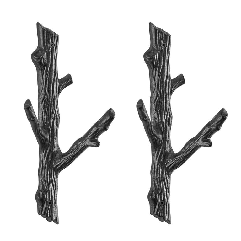 Metal Tree Branch Double Hook Wall Mount Metal Tree Branch Double Hook Wall Mount