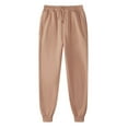 thumbnail image 1 of Brown Casual Pants Women Fleece Lined Sweatpants for Women Fall Winter Joggers Athletic Pants Thermal Pants Casual Thick Warm Trousers Pockets, 1 of 1