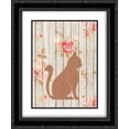 thumbnail image 1 of Brown Cat Floral 2x Matted 20x24 Black Ornate Framed Art Print by Moss, Tara, 1 of 2