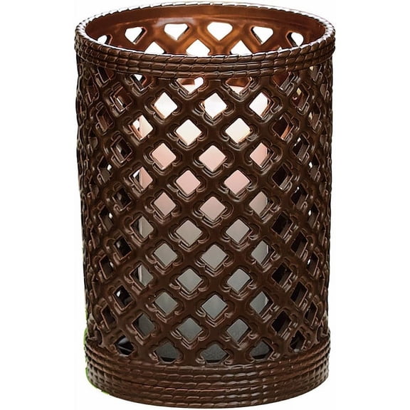 Brown Ceramic Vase, 8-Inch