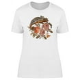 thumbnail image 1 of Brown Chameleon With Roses T-Shirt Women -Image by Shutterstock, Female Large, 1 of 4
