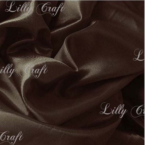 Brown Charmeuse Satin Fabric 58”/60” Inches Wide - Sold By The Yard
