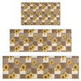 thumbnail image 1 of Brown Checker Sunflower Pattern Kitchen Rugs Sets Of 3,Kitchen Runner Rugs Non Skid Washable,Decorative Kitchen Floor Mats for Kitchen,Sink,Laundry,17"x30"+ 17"x47" + 17"x59", 1 of 6