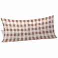 thumbnail image 1 of Brown Checkered Body Pillow Covers 20"x60", Farmhouse Buffalo Plaid Soft Brushed Microfiber Breathable Throw Pillow Covers, Decorative Pillowcase with Zipper for Couch Sofa Bedroom Living Room, 1 of 9