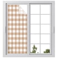 Brown Checks Window Privacy Film Beige Rustic Gingham Plaid Abstract ...