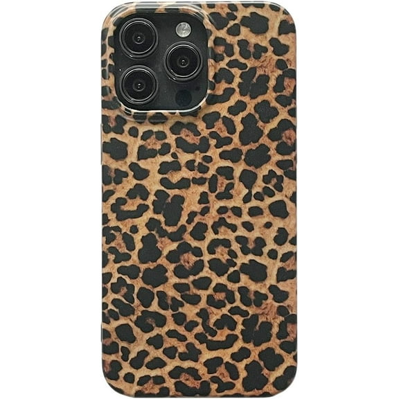 Brown Cheetah Print Leopard Phone Case for iPhone 15 6.1 inch Retro Trendy Luxury Matte Slim Protective Cool Girls Women Funda iPhone 15 Cover