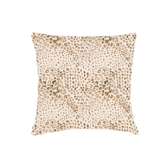 Brown Cheetah Velvet Pillow 20x20 20x20 / Down Alternative