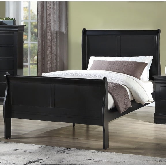 Brown Cherry Twin Bed | French Dovetail & Metal Glides