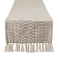 thumbnail image 1 of Brown Chevron Handloom Table Runner 15x72, 1 of 3