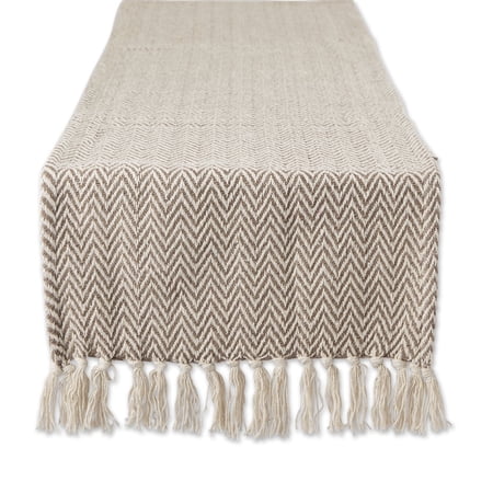 Brown Chevron Handloom Table Runner 15x72