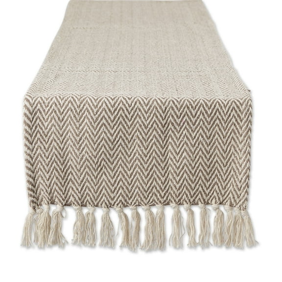 Brown Chevron Table Runner 15x108