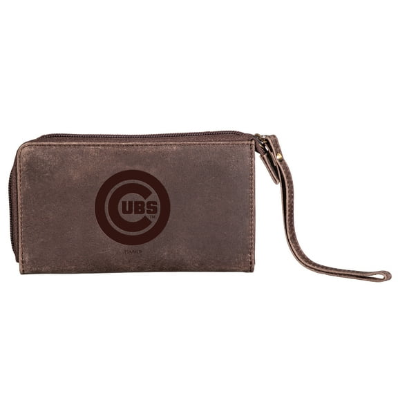 Brown Chicago Cubs Cell Phone Wristlet Wallet