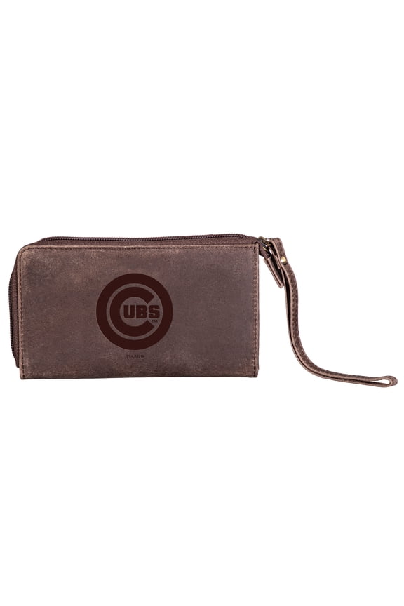 Brown Chicago Cubs Cell Phone Wristlet Wallet
