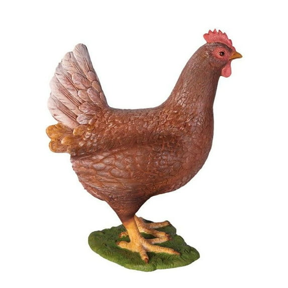 Brown Chicken Life Size Statue