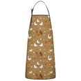 thumbnail image 1 of Brown Chicken Turkey Pattern Apron-Garden Aprons for Women with Pockets-Cotton Linen Waterproof Kitchen Cooking Gardening Aprons Adjustable for Kitchen,Cooking,BBQ and Salon 33x27 Inch, 1 of 7