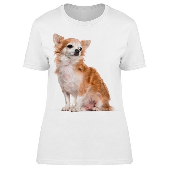 Brown Chihuahua Sitting T-Shirt Women -Image by Shutterstock, Female x-Large