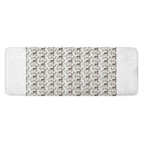 Brown Christmas Deer Pattern Kitchen Rug Mat,Kitchen Runner Rugs Non Skid Washable,Decorative Kitchen Floor Mats for Kitchen,Sink,Laundry,17"x47.2"