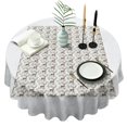 thumbnail image 1 of Brown Christmas Deer Pattern Round Tablecloth 60"x60",Wrinkle Wipeable Table Cloth for Kitchen Dining Room Picnic Patio Party, 1 of 6