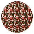 thumbnail image 1 of Brown Christmas Dessert Pattern Round Fitted Tablecloth with Elastic Edge,Dining Table Cover Waterproof,Outdoor Round Tablecloth for Camping,Dining,Indoor and Outdoor, 1 of 7