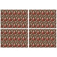 thumbnail image 1 of Brown Christmas Dessert Pattern Summer Placemats Table Placemats Set Of 4-Linen Kitchen Washable Placemats Table Mats 11.8"x17.7" Non-Slip Heat Resistant, 1 of 6