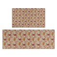 thumbnail image 1 of Brown Christmas Gingerbread and Drink Pattern Kitchen Rugs Sets Of 2,Anti Fatigue Kitchen Mat Rugs Non Slip Washable,Decorative Kitchen Floor Mats for Kitchen,Sink,Laundry,17"x30"+17"x47", 1 of 7
