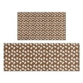 thumbnail image 1 of Brown Christmas Gingerbread Pattern Kitchen Rugs Sets Of 2,Anti Fatigue Kitchen Mat Rugs Non Slip Washable,Decorative Kitchen Floor Mats for Kitchen,Sink,Laundry,17"x30"+17"x47", 1 of 7