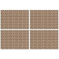 thumbnail image 1 of Brown Christmas Gingerbread Pattern Summer Placemats Table Placemats Set Of 4-Linen Kitchen Washable Placemats Table Mats 11.8"x17.7" Non-Slip Heat Resistant, 1 of 6