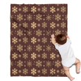 thumbnail image 1 of Brown Christmas Snowflake Pattern Blanket,Comfortable Soft Flannel Throw Blanket,All Season,Warm Lightweight Blankets for Sofa Bed Couch Living Room Chair,30"x40", 1 of 4
