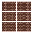 thumbnail image 1 of Brown Christmas Snowflake Pattern Summer Placemats Table Placemats Set Of 6-Linen Kitchen Washable Placemats Table Mats 11.8"x17.7" Non-Slip Heat Resistant, 1 of 5