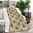 thumbnail image 1 of Brown Christmas Tree Pattern Blanket,Comfortable Soft Lamb Wool Throw Blanket,All Season,Warm Lightweight Blankets for Sofa Bed Couch Living Room Chair,40"x50", 1 of 4