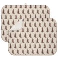 thumbnail image 1 of Brown Christmas Tree Pattern Dish Drying Mat for Kitchen 1 Pack, Ultra Absorbent Microfiber Dishes Drainer Mats,18x24in(46x61cm), 1 of 4